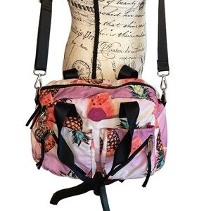 Juicy Couture Crossbody Satchel Tropical Fruit Master Pink Multi